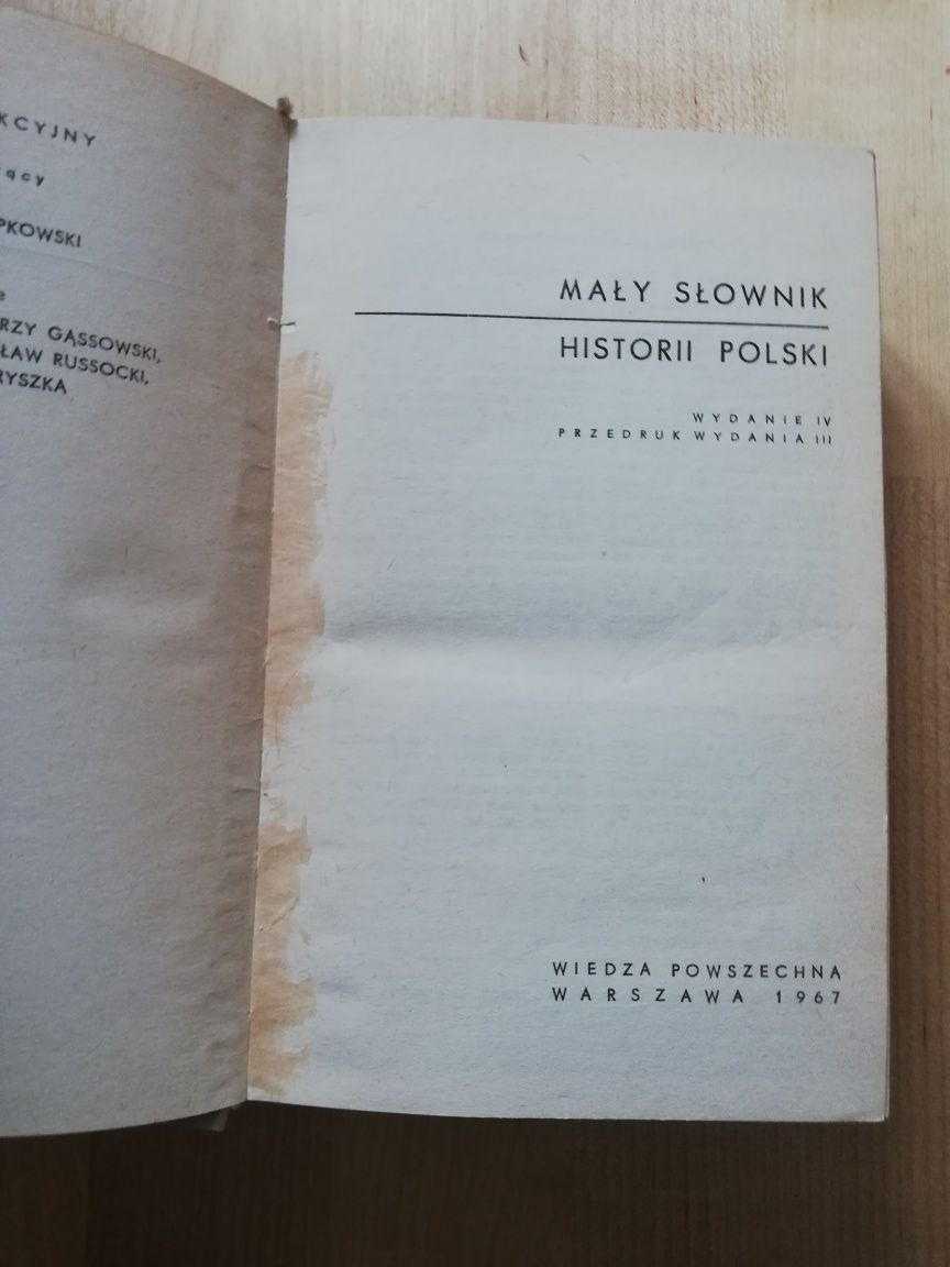 Mały słownik historii Polski, 1967