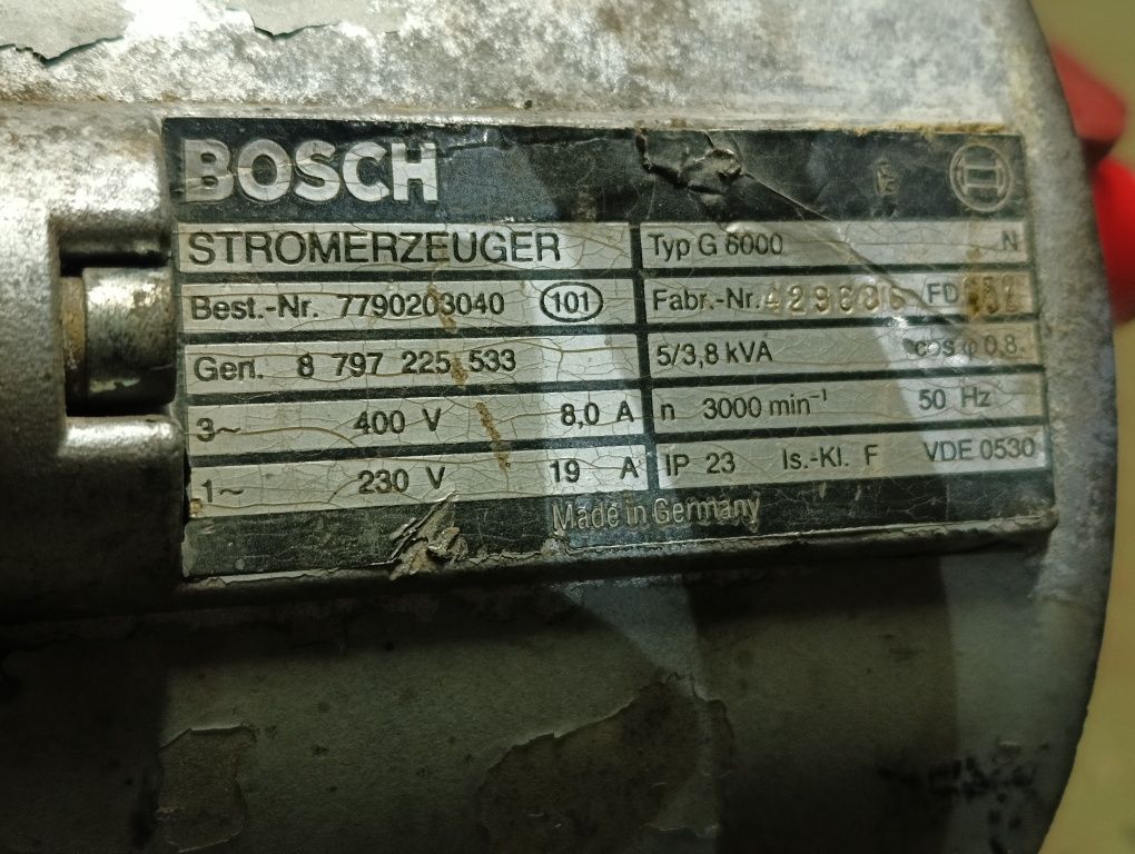 Agregat Prądotwórczy Bosch G6000