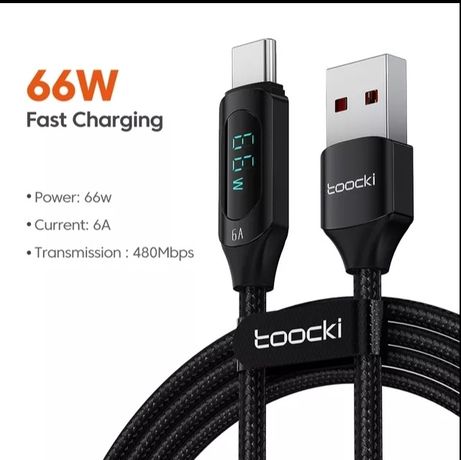 Кабель с дисплеем USB type c 66w 100w lightning , 1m 2m 3m