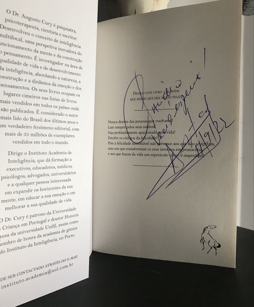 Livros - Augusto Cury (AUTOGRAFADOS)