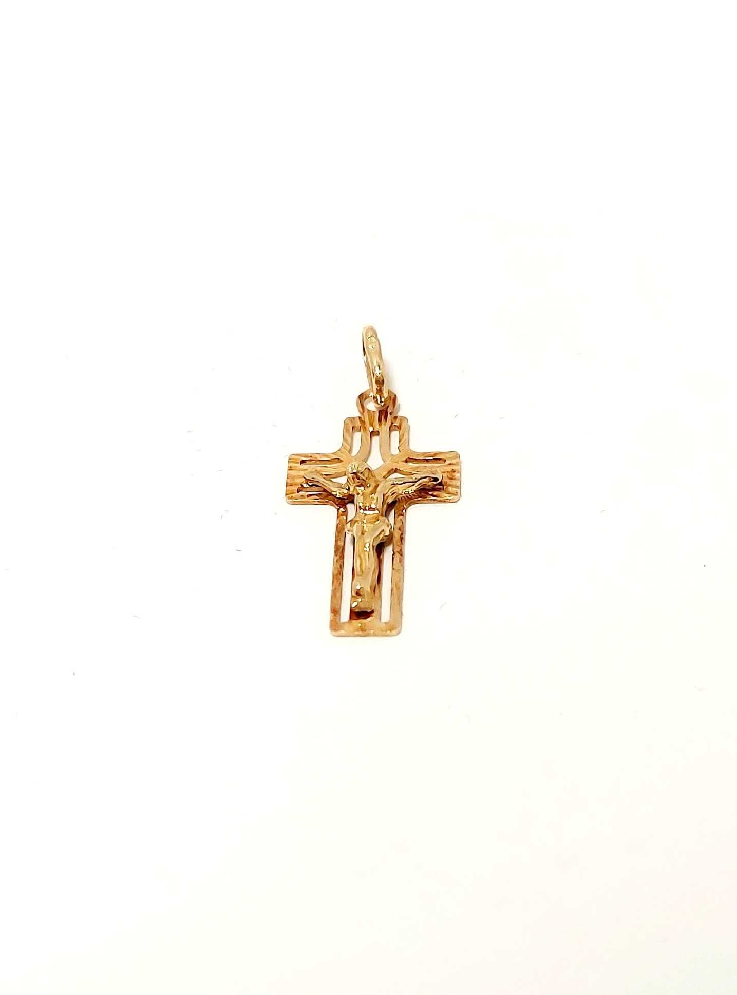 Złota Zawieszka Krzyż PR585 1,19G