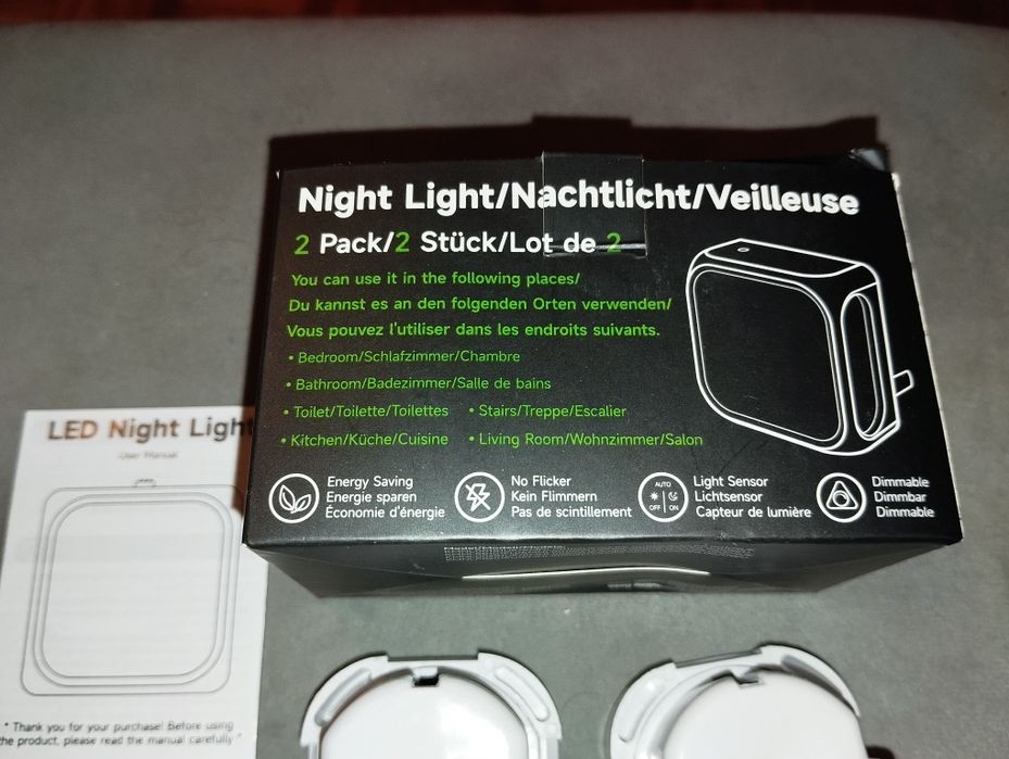 Lampki nocne z regulacją jasności