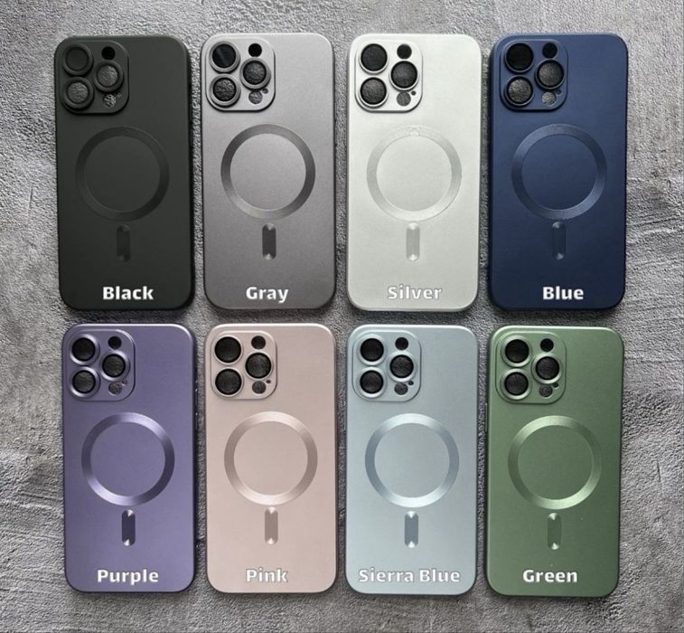 Чехол MagSafe матовый iPhone X 15 Pro, Max/ Чохол Айфон матовий чорний