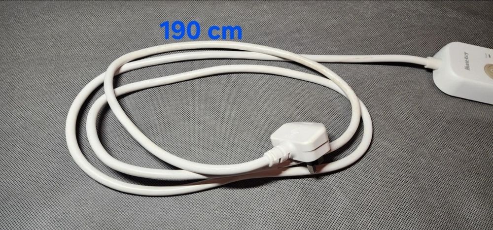 Przedłużacz 3x USB  3x gniazda UK z włącznikiem - bialy