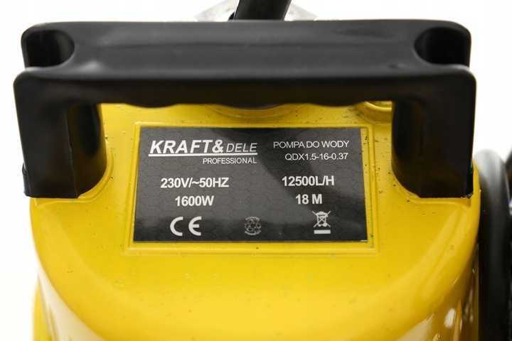 Pompa zanurzeniowa zatapialna do wody czystej brudnej 1600W 1" 12500l