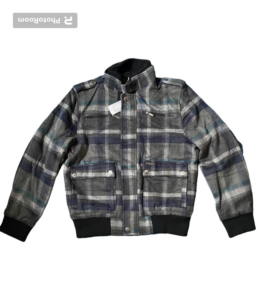 Męska zimowa kurtka w krate L XL