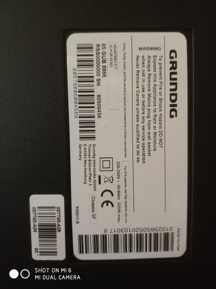Телевизор GRUNDIG 65 диагональ
