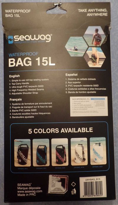 Saco Impermeável SEAWAG 15L Preto B1X (C8)