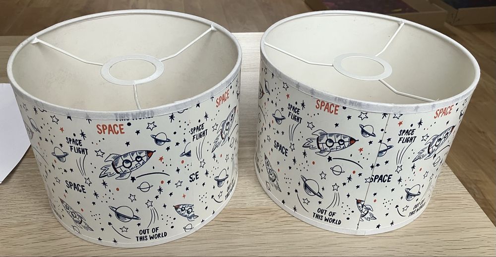 Dwa klosze do lampy 20cmx15cm do pokoju dziecięcego