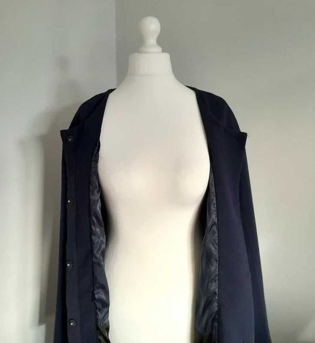 Boho navy granatowy płaszcz H&M