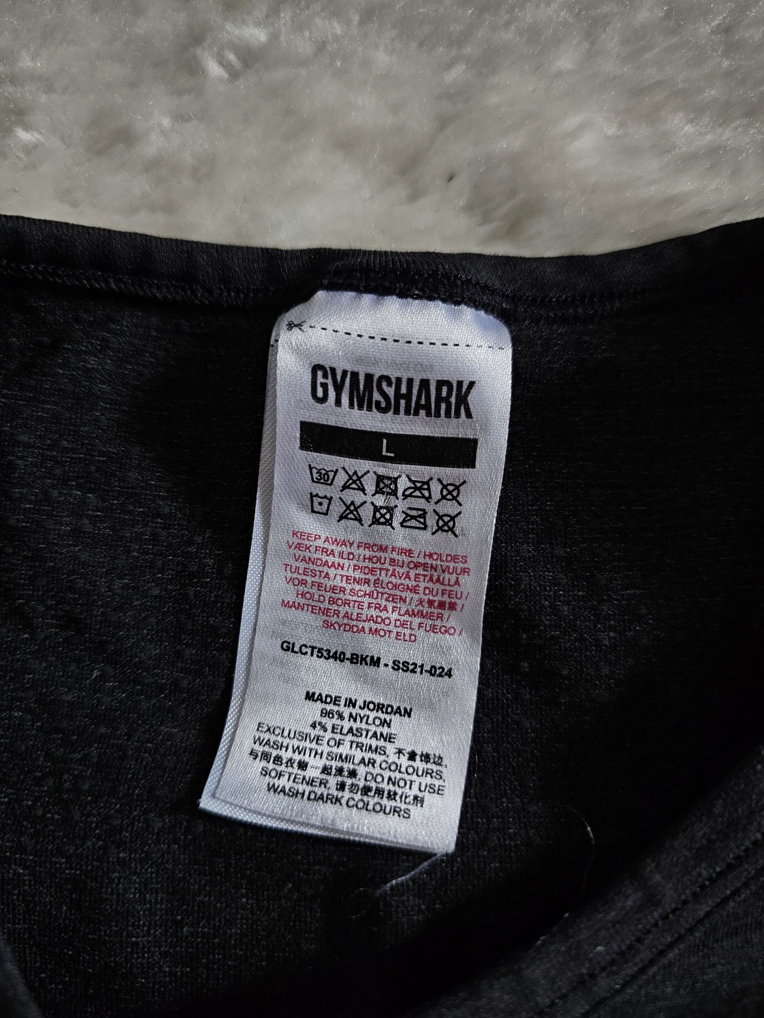 Gymshark Vital Seamless Crop Top Rozmiar L Czarny Long Sleeve Koszulka