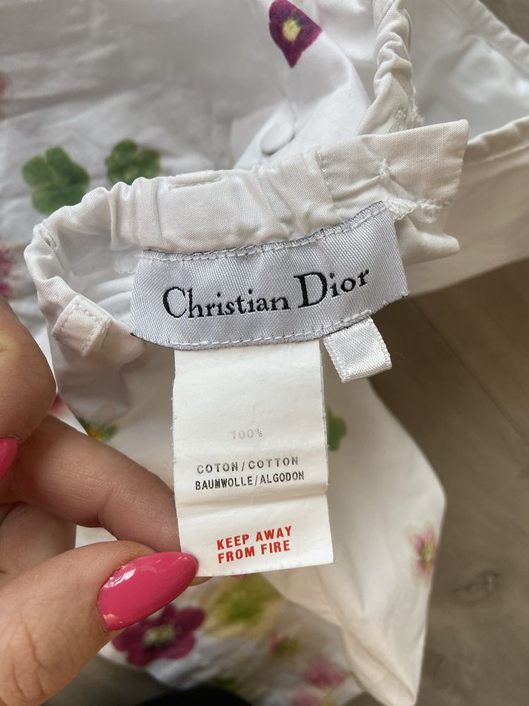 Letnia sukienka  christian dior kwiaty 98-104 wiazana