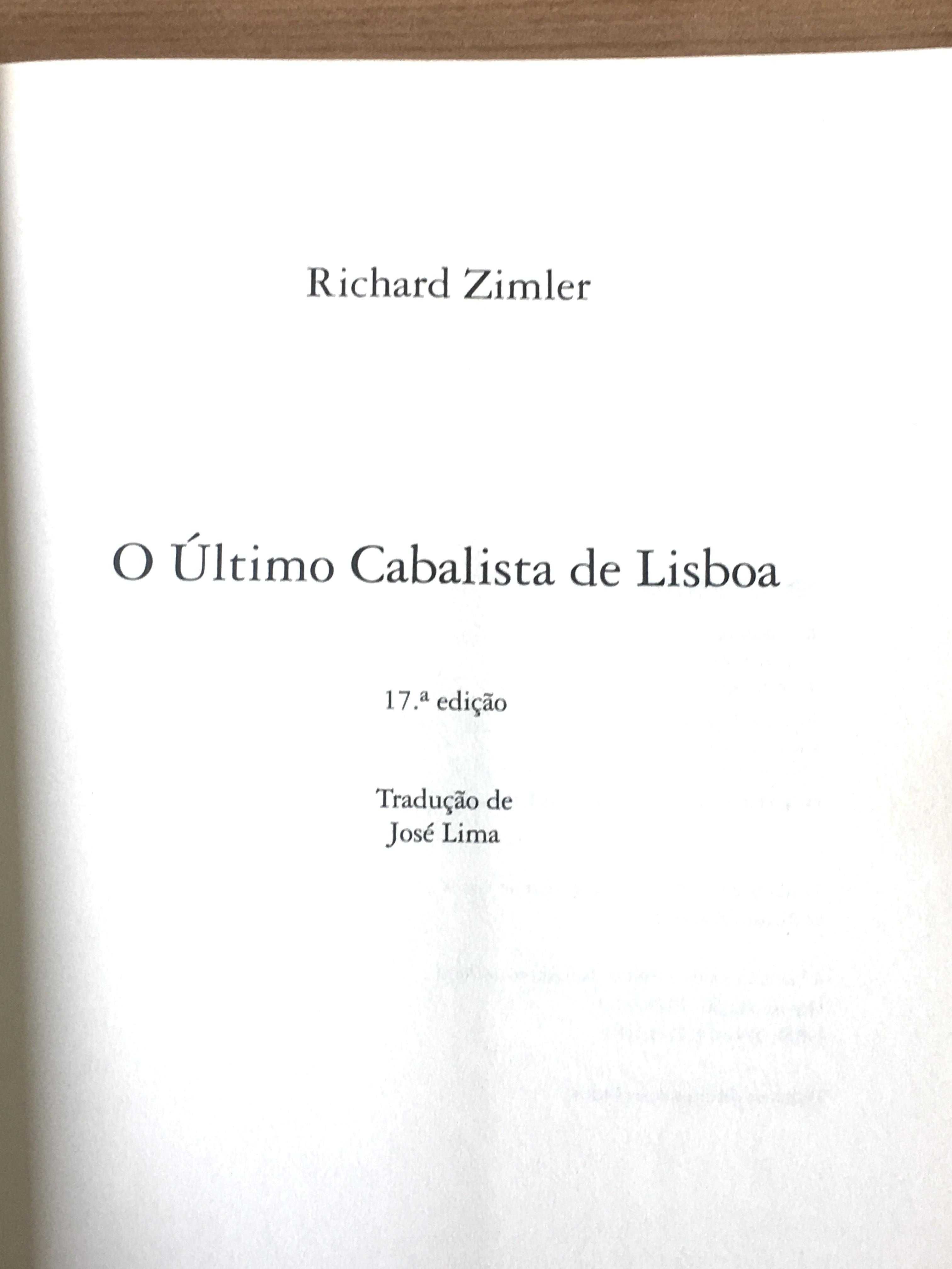 O Último Cabalista de Lisboa - Richard Zimler, envio grátis