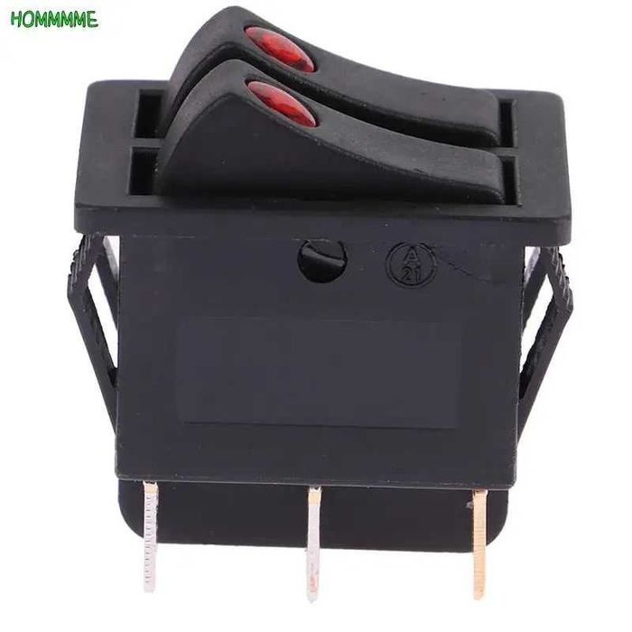 6-контактный KCD3-606 двойной переключатель с подсветкой кнопка