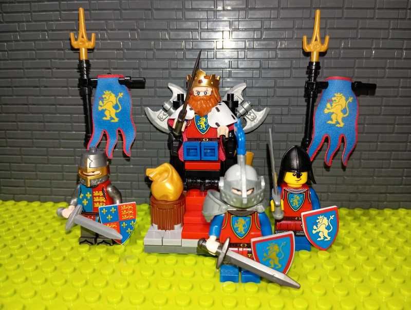 Zestaw Moc Tron Królewski Crusaders Knights +4 Figurki jak LEGO Castle