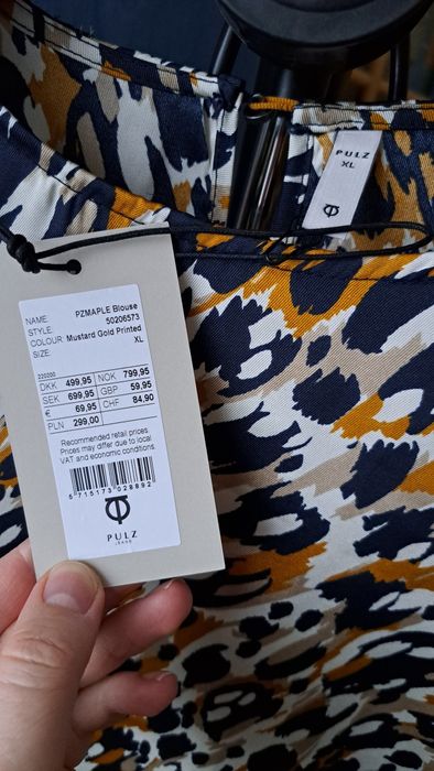 Bluzka koszula nowa z. metką Pulz Jeans XL 42 bufiaste rękawy