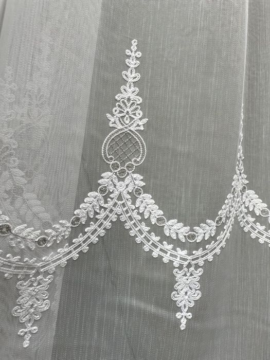 Тюль бамбук гардини вишиті для вітальні, кухні,зали Штори блекаут,барх