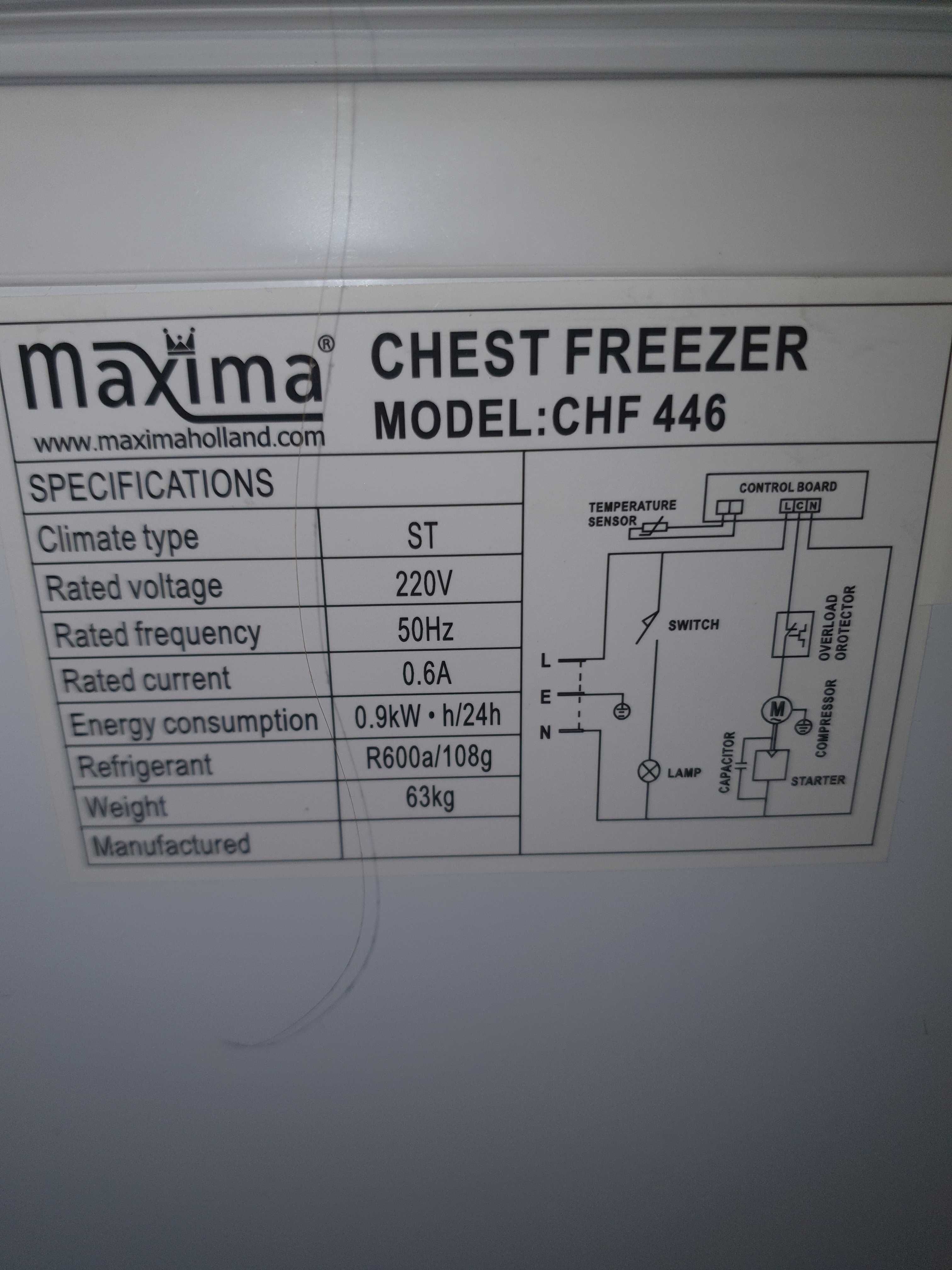zamrażarka Maxima  446L.