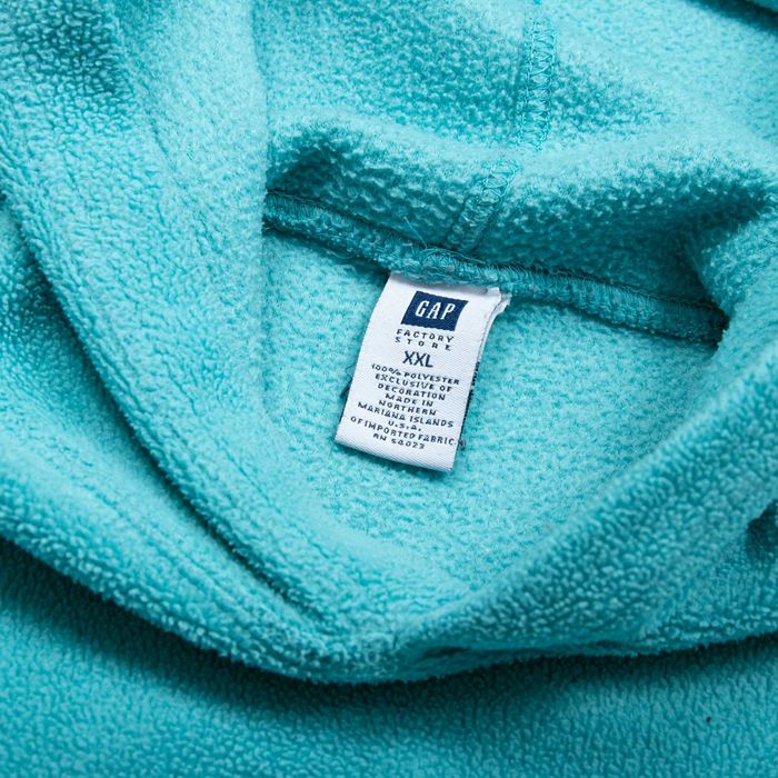 Gap bluza polarowa z kapturem XXL turkusowa damska