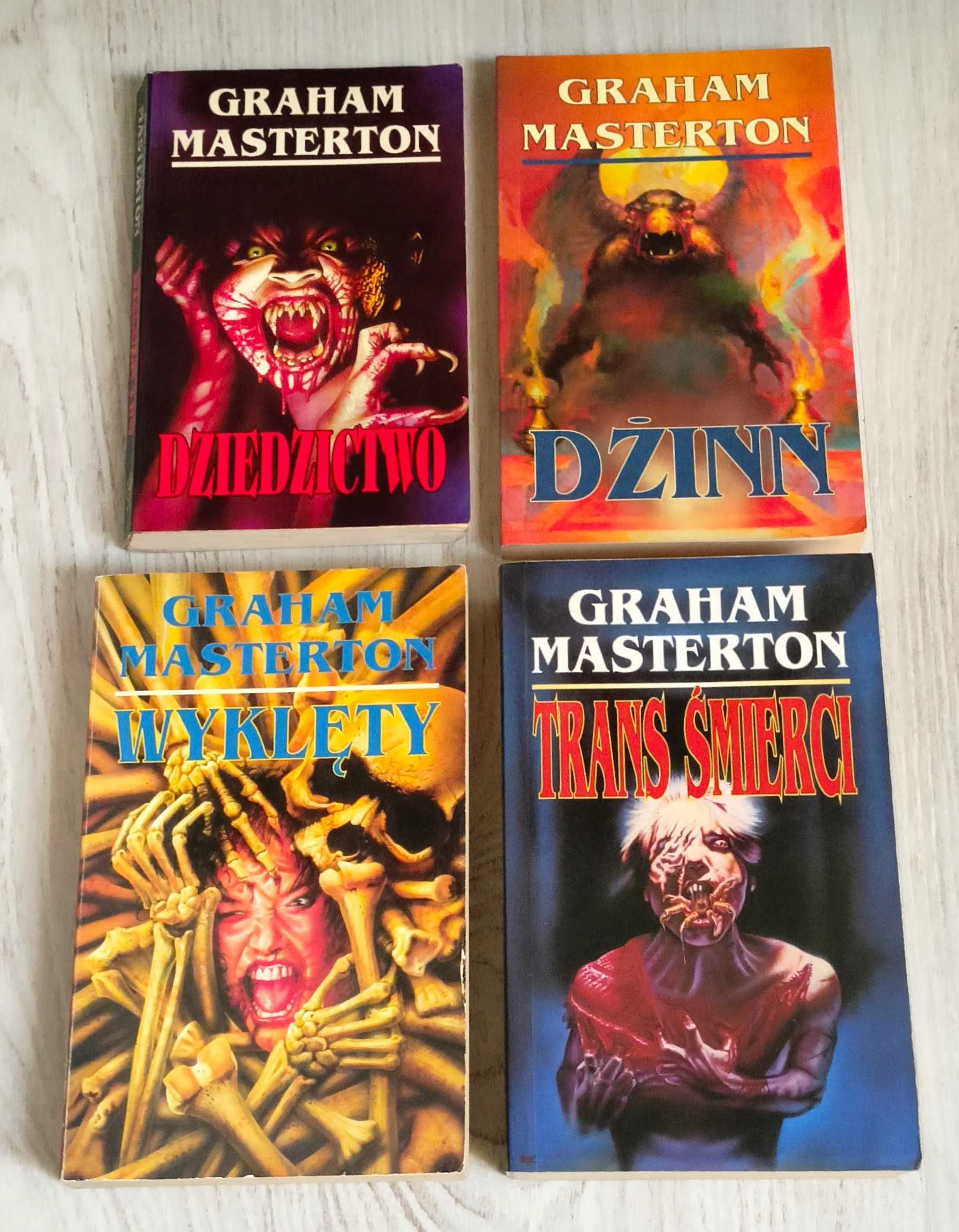 4x Graham Masterton Wyklęty + Trans śmierci + Dżinn + Dziedzictwo