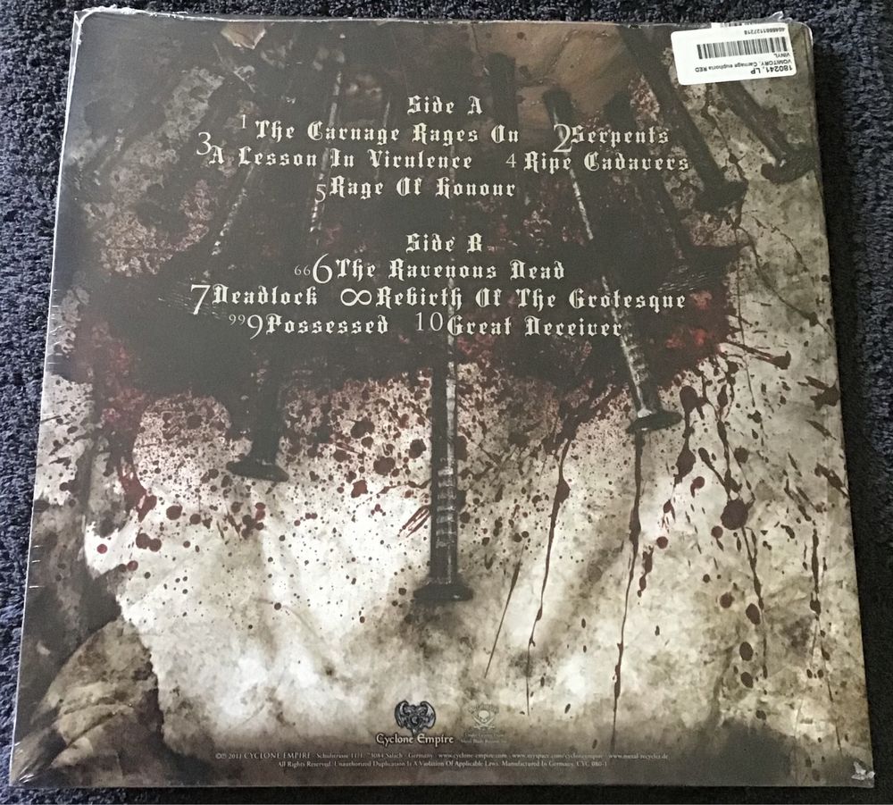 Asphyx, Bolt Thrower, Vomitory LPs