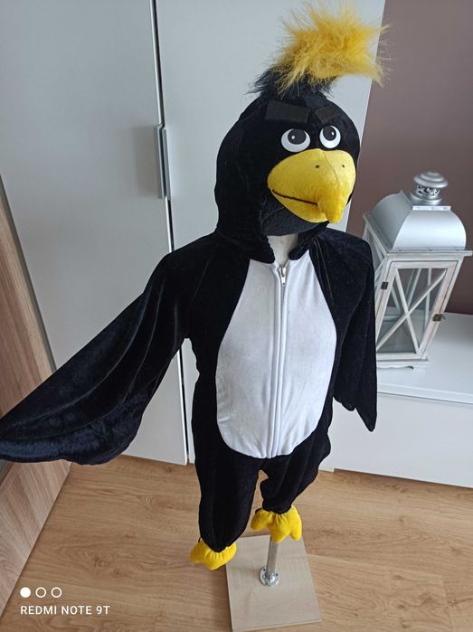 NOWY strój karnawałowy PINGWIN PINGWINA PTAK kostium 122/128 (78)