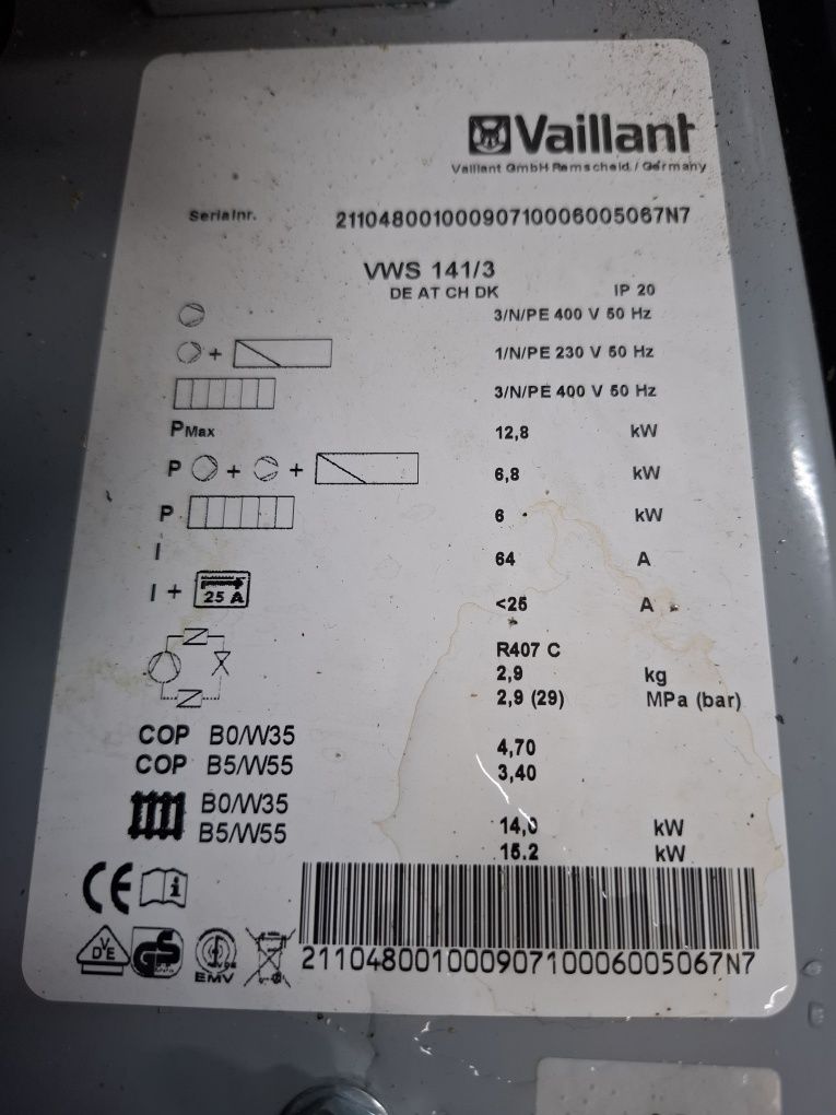 Pompa gruntowa vaillant 14kW