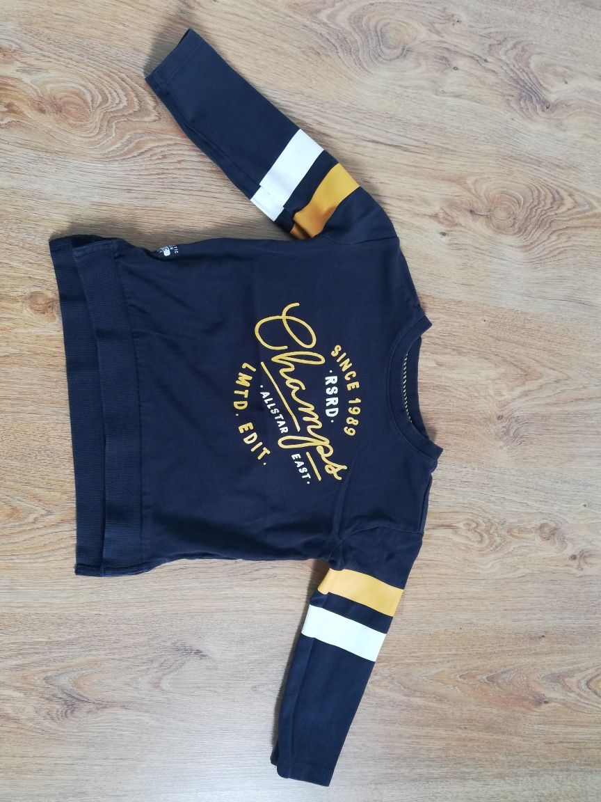 Bluza bluzka dla chłopca 110/116 granatowa grubszy materiał Reserved