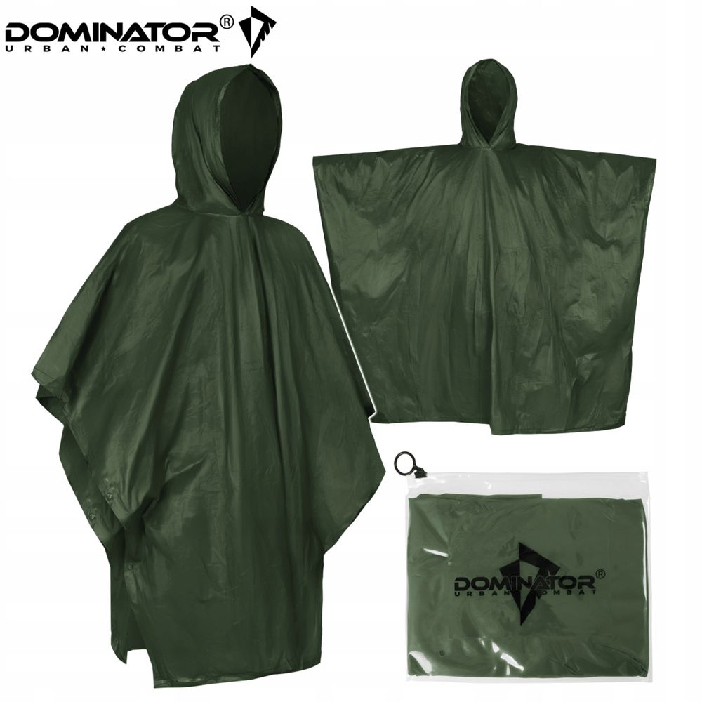 Poncho Dominator r. uniwersalny zielony SUPER CENA