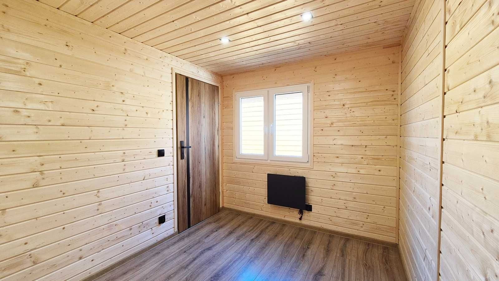Dom modułowy Śnieżka 35m, Wełna Styropian Tynk, Podłogówka Rekuperacja