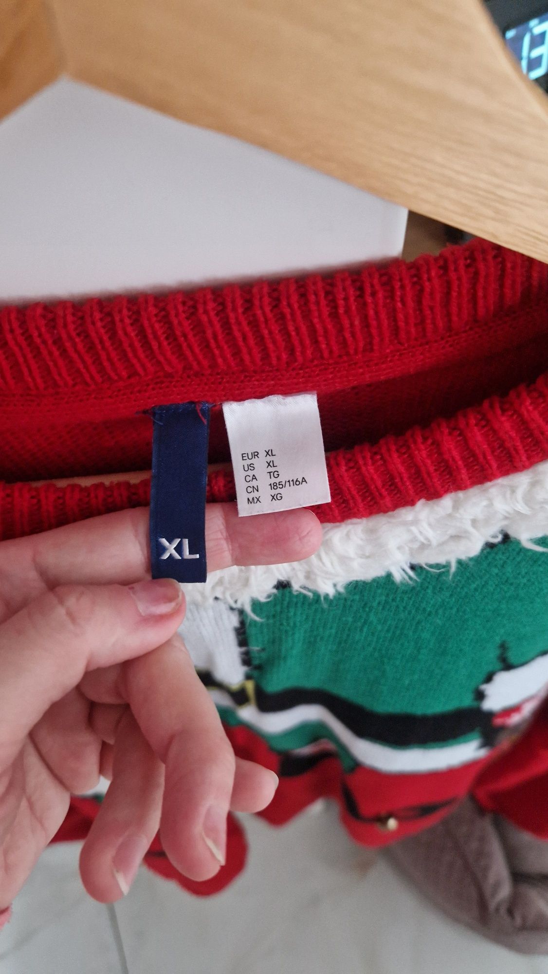 Męski sweter świąteczny Boże Narodzenie H&M rozmiar XL