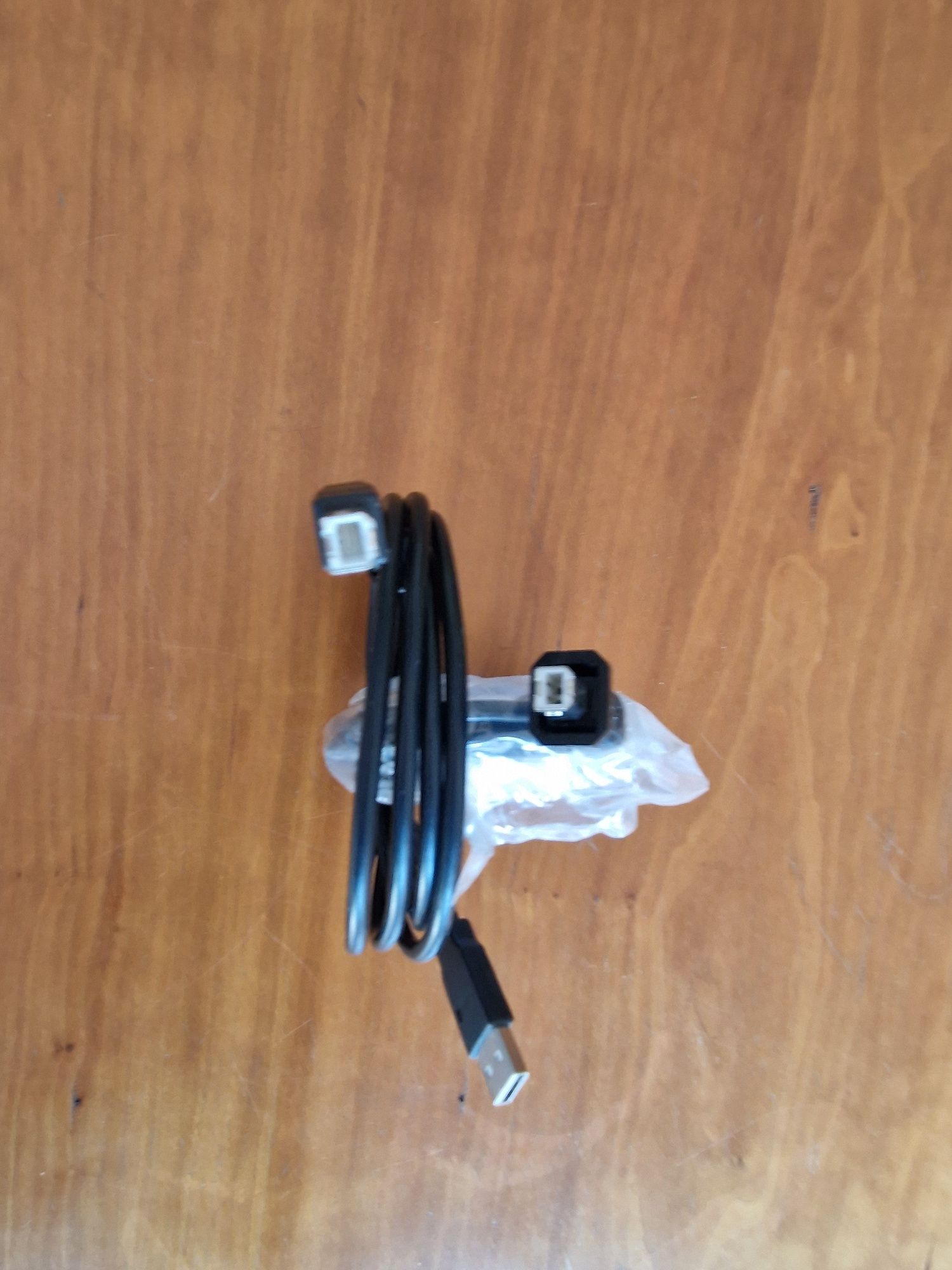 Cabos USB B (dois) para impressora.