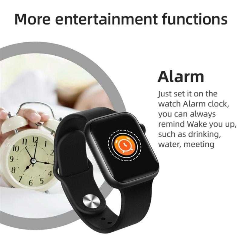 SmartWatch  telefon Bluetooth tętno ciśnienie kroki kalorie menu PL.