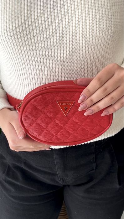 GUESS ОРИГІНАЛ. Міні сумка сумочка поясна бананка червона красная