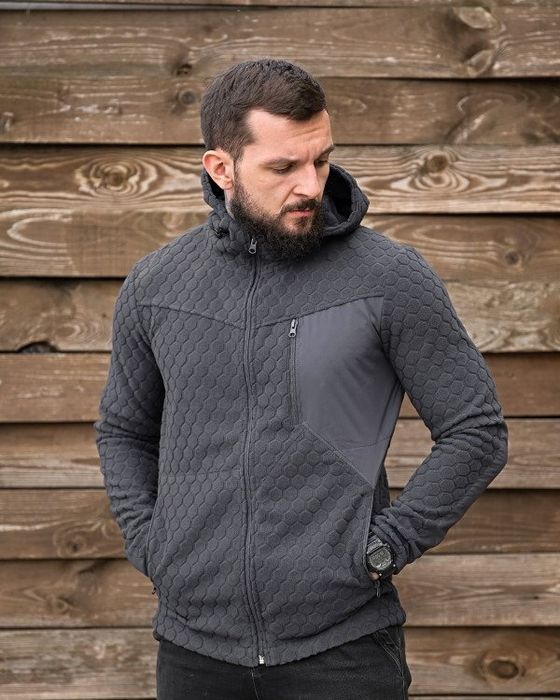 Тактичний флісовий светр KM URBAN grey / кофта сіра військова