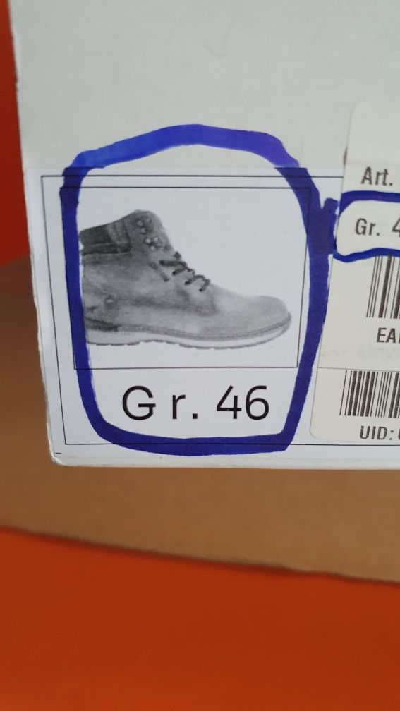 Buty męskie zimowe ocieplane Mustang w rozmiarze 46 / wkładka ma 30 cm