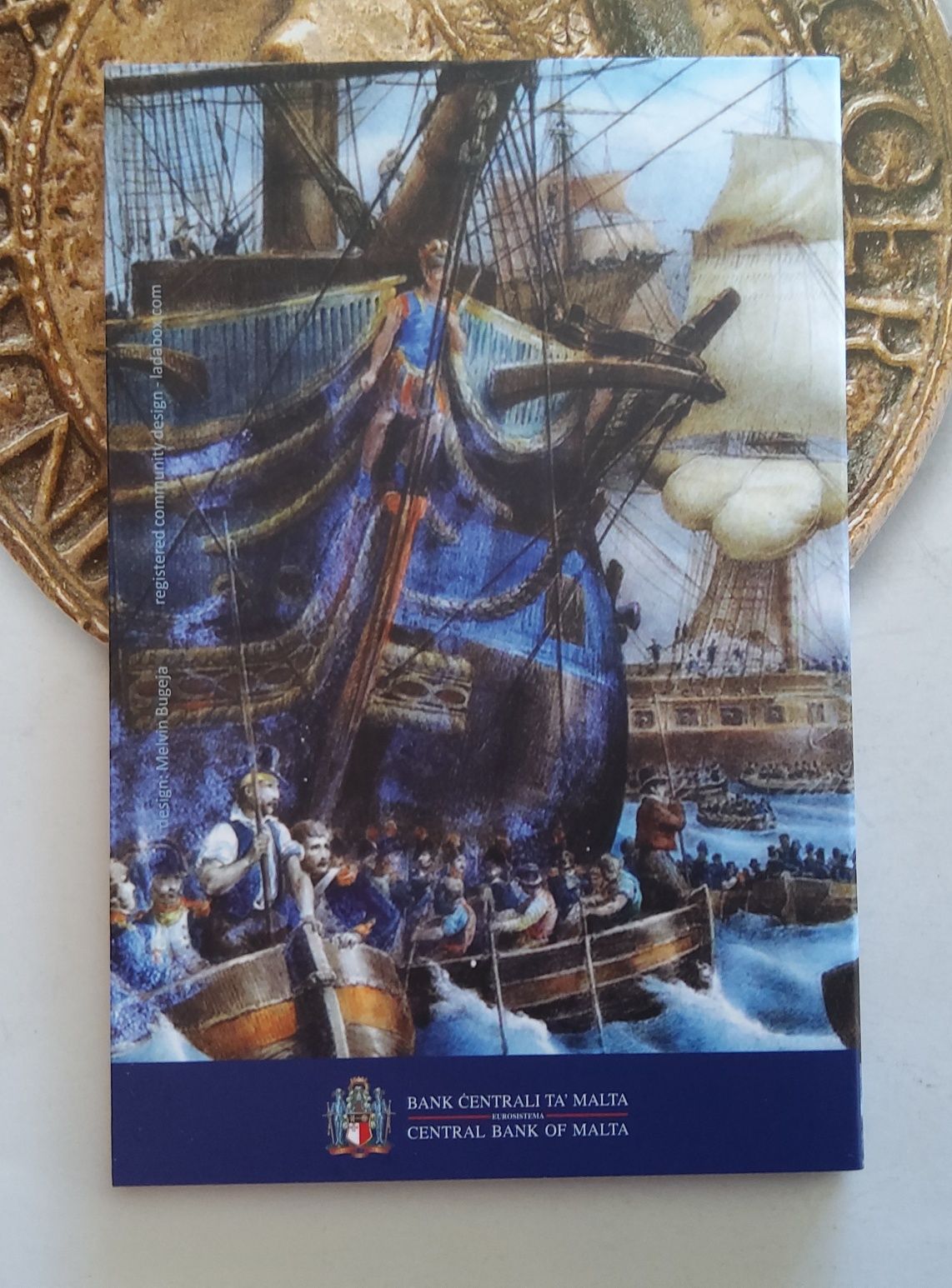 22923#Malta/S Marino moedas 2 euros BU 2023 Napoleão/Copernicus,D Huma