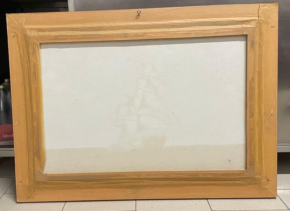 Quadro pintado a óleo em tela