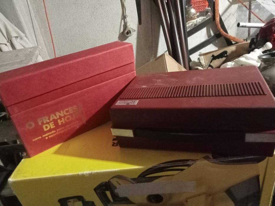 Curso de francês com gira discos