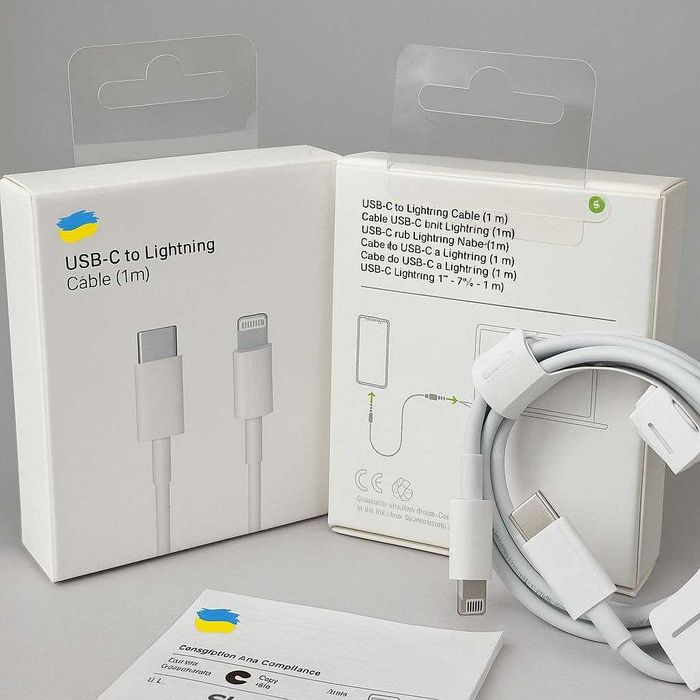 Кабель Apple USB-C to Lightning Cable 1m/2m (Швидка зарядка) Опт/Дроп