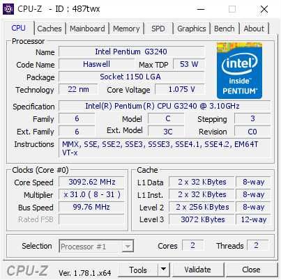 4 x Procesor Intel 4 generacji LGA1150 Core i3