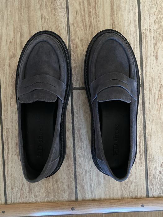 Лофери темно-сірий замш 39 розмір