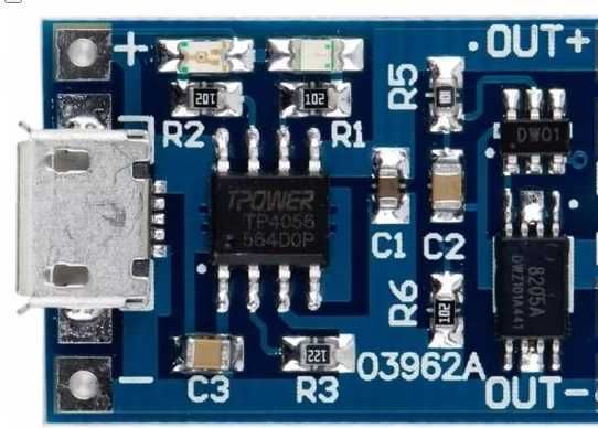 TP4056 TYPE-C модуль зарядки с защитой Li-ion/Po аккумулятор/плата