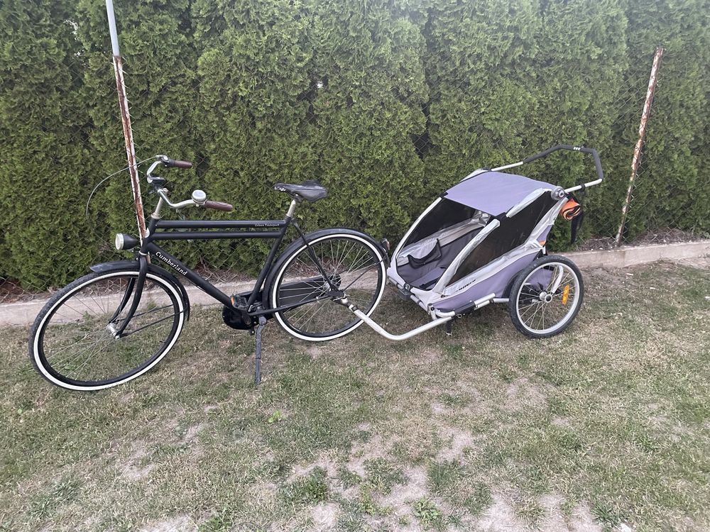 Rower z przyczepką dla dziecka