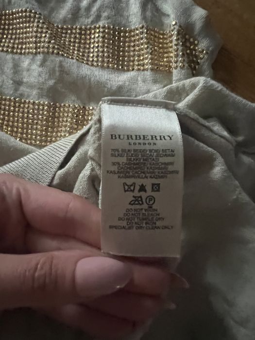 Oryginalna nowa bluzecxka Burberry M kaszmir okazja