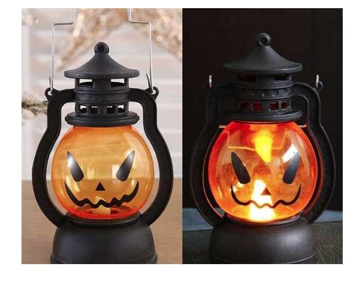 Lampa w stylu Halloween dekoracja świecąca na baterie -  3 sztuki