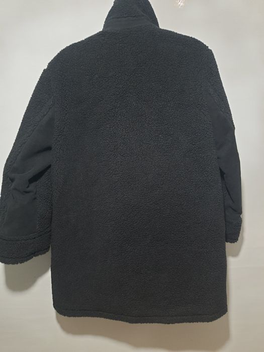 Arket teddy black coat , чорне пальто шуба теді на блискавці 34