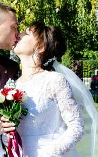 Свадебное платье, белое платье в пол, весільна сукня