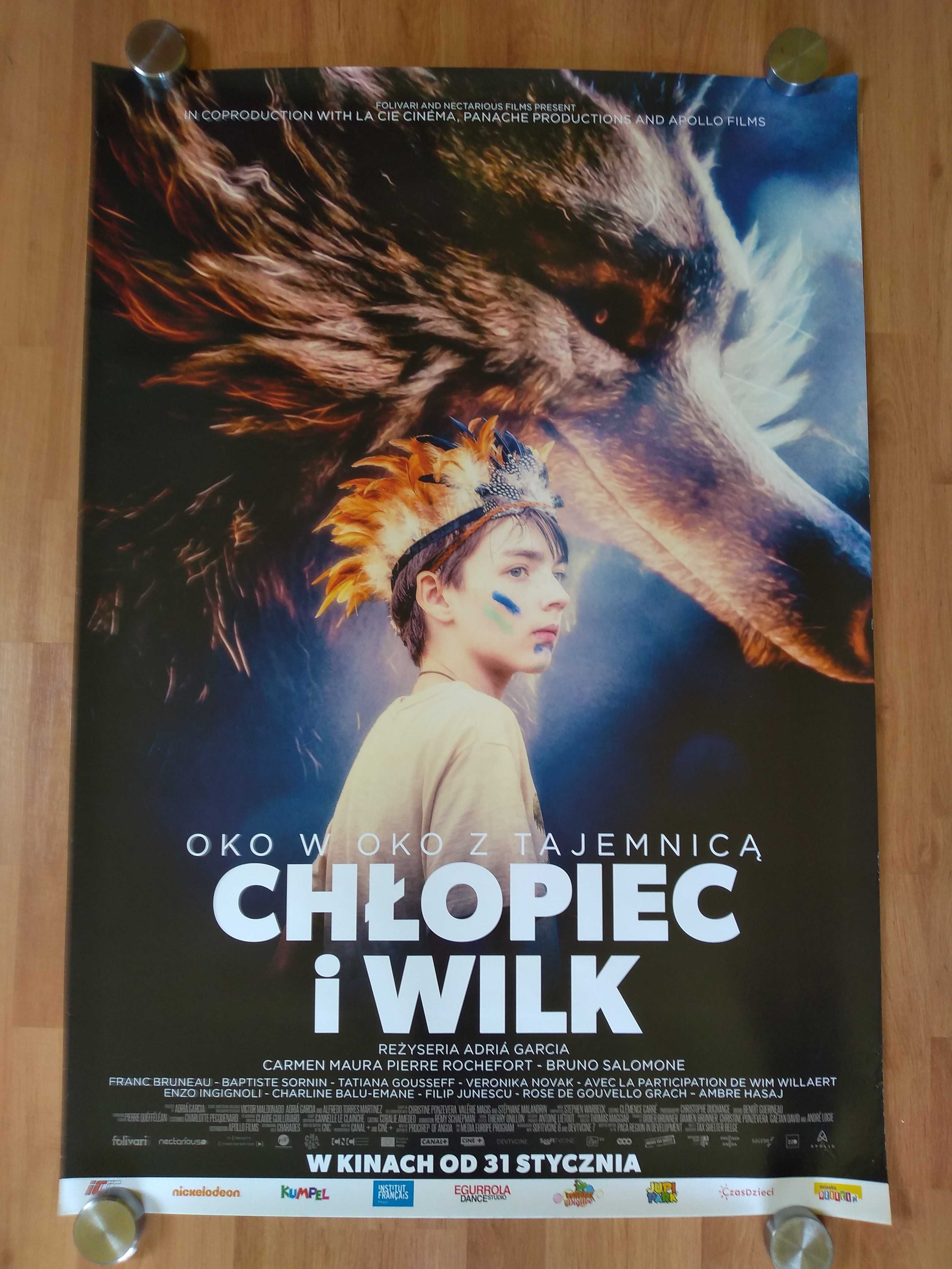 Plakat filmowy CHŁOPIEC I WILK/Oryginał z 2020 roku.