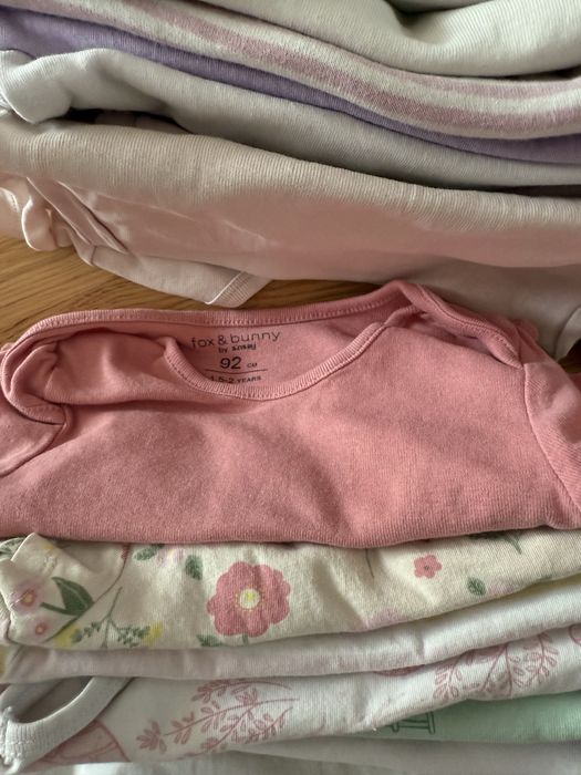 Zestaw body dziecięce dziewczęce 92 lupilu sinsay 22szt krótki rękaw